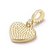 Cubic Zirconia Charms KK-G363-09G-03-2