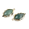 Natural Green Aventurine Faceted Leaf Pendants G-I375-04G-18-2