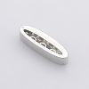 Oval Brass Micro Pave Cubic Zirconia Multi-Strand Links ZIRC-P004-27P-NR-2