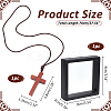  Wooden Cross Pendant Necklace with Polyester Cords NJEW-NB0001-17-2