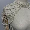 Plastic Imitation Pearl Round Beaded Tassel Bridal Shoulder Arm Chains FS-WGD7178-01-2