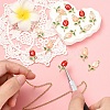 15Pcs 3 Colors Golden Plated Alloy Enamel Pendants ENAM-YW0006-07-4