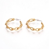 Semicircular Brass Stud Earrings EJEW-E196-12MG-1