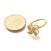 Flower Rotatable Finger Ring for Women RJEW-U035-01G-07-5