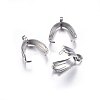 Tarnish Resistant 304 Stainless Steel Pendant Pinch Bails LS-STAS-O107-19P-1
