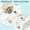 Flat Round Brass Button Covers Settings KK-WH0079-193A-P-3