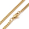 Ion Plating(IP) 304 Stainless Steel Curb Chain Necklaces NJEW-D065-01G-2