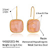 304 Stainless Steel Resin Square Dangle Earrings NU9861-2-1
