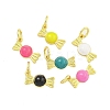 Rack Plating Brass Enamel Pendants KK-U021-04-G-1