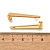 304 Stainless Steel Stud Earrings Findings STAS-D310-09G-02-3