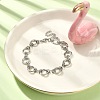 Non-Tarnish 304 Stainless Steel Rings Link Chain Bracelet BJEW-TA00334-02-2