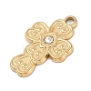 304 Stainless Steel Rhinestone Pendants STAS-I325-029G-2