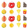 40Pcs 8 Styles Imitation Food Opaque Resin Pendants RESI-CJ0002-95-1