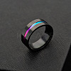 316L Surgical Stainless Steel Wide Band Finger Rings RJEW-T005-10-02-5