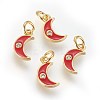 Brass Micro Pave Cubic Zirconia Charms ZIRC-G150-08G-2