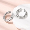 304 Stainless Steel Twist Ring Hoop Earrings EJEW-Z146-01P-04-5
