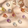 100Pcs 10 Colors UV Plating Rainbow Iridescent Transparent Acrylic Pendants PACR-CJ0001-31-5
