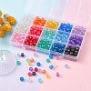 450Pcs 15Colors Transparent Plastic Beads KY-YW0001-49-5