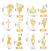 48Pcs 6 Style Brass Pendants KK-FH0005-49-2