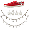 2Pcs 2 Styles Alloy Shoe Decoration Chain AJEW-GF0011-22-1