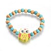 Wood Beads Kids Stretch Bracelets BJEW-JB04129-02-2