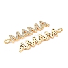 SHEGRACE Mother's Day Brass Micro Pave Clear Cubic Zirconia Pendants XGRQ1U783-382G-2