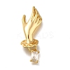 Brass Micro Pave Cubic Zirconia Pendants KK-K398-17G-1
