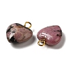Natural Rhodonite Pendants G-E603-01G-05-2