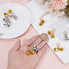 10Pcs 2 Colors Iron Bell Pendant Decorations HJEW-DR00164-3