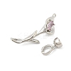 Brass Micro Pave Cubic Zirconia Fold Over Clasps KK-U059-08P-2