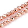 Baking Paint Electroplated Synthetic Non-magnetic Hematite Beads Strands G-H072-A01-01H-1