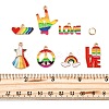14Pcs 7 Styles Pride Rainbow Theme Alloy Enamel Pendants ENAM-FP0001-87-2