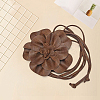 Flower PU Leather Wrap Waist Belts for Women AJEW-WH20816-058D-3