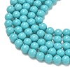 Synthetic Taiwan Turquoise Round Beads Strands G-A130-4mm-L08-4