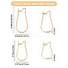 60Pcs 2 Style Surgical Stainless Steel Hoop Earrings Findings STAS-CN0001-03-2