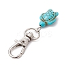 Sea Turtle Synthetic Howlite Pendant Decorations HJEW-JM02382-4