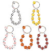 5Pcs Acrylic Sports Ball Beads Pendant Decoration HJEW-GO00103-1
