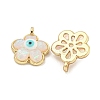 Translucent Evil Eye Resin Pendants KK-M219-22G-01-2