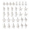 Elecrelive 32pcs 8 Style Rack Plating Alloy Pendants FIND-EL0001-04-2