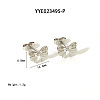 Elegant 304 Stainless Steel Bowknot Stud Earrings CR5364-2-1