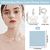 5Pcs 925 Sterling Silver Lotus Flower Charms with 925 Stamp & Jump Rings FIND-BBC0001-73-2
