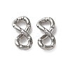 304 Stainless Steel Textured Infinity Linking Rings STAS-R164-03P-01-1