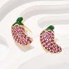 Brass Micro Pave Cubic Zirconia Stud Earrings EJEW-Q015-13G-02-4