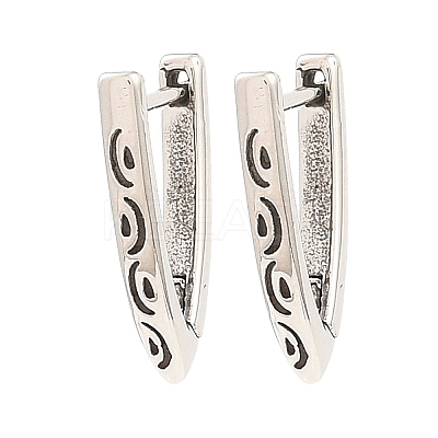 Antique Silver 316 Surgical Stainless Steel Hoop Earrings EJEW-D096-03A-AS-1