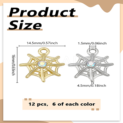 12Pcs 2 Colors Alloy Pendants FIND-LP0005-26-1