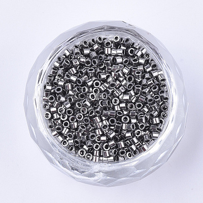Electroplate Cylinder Seed Beads SEED-Q036-02A-B03-1