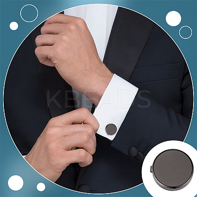 5 Pairs Brass Cufflinks BUTT-FG0001-57B-1