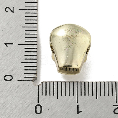 Brass Micro Pave Clear Cubic Zirconia Beads ZIRC-P119-21G-01-1