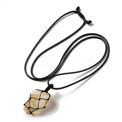 Irregular Nuggets Natural Citrine Pendant Necklace G-H286-02D-1