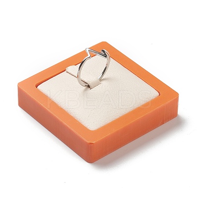 Resin Artificial Marble Jewelry Ring Displays AJEW-H117-12-1